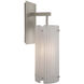 Textured Glass 1 Light 5.8 inch Beige Silver Indoor Sconce Wall Light in Metallic Beige Silver, Strata Frosted